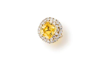 A yellow sapphire and diamond clip-brooch/pendant & a ring, Van Cleef & Arpels