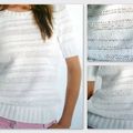 Un pull printanier pour femme manches courtes