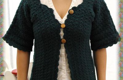 Cardigan au crochet Voici le petit cardigan que