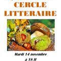 Invitation Cercle littéraire le 14 novembre 2017