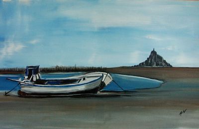 Acrylique sur toile " Baie de Saint-Malo "
