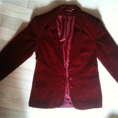 Veste velours rouge