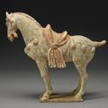 A painted pottery figure of a horse, Tang dynasty (618-907)