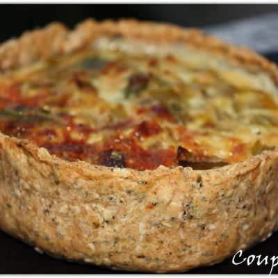 Tarte poireaux, avec la pâte HQNG ...