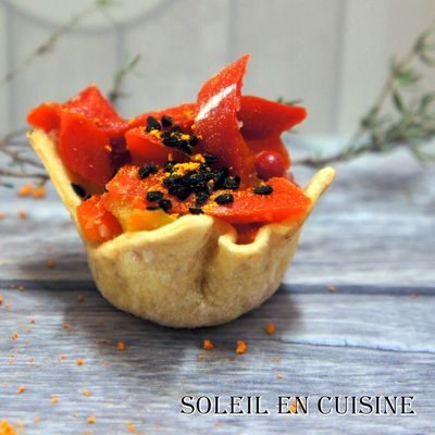 spicy mini coupelles au boursin légumes curcuma