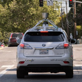 Google car Lexus sur les routes au Texas