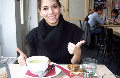 Nos premiers repas en Hollande, dans un petit café d'Amersfoort