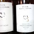 Domaine Paul Ginglinger : Riesling Grand Cru Pfersigberg Hertacker 2017 et Pinot noir 2002