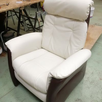 Fauteuil relax électrique en cuir