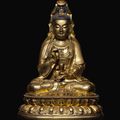 A large gilt-bronze figure of Avalokiteshvara, 17th century