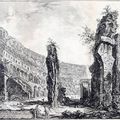 Giovanni Battista Piranesi, "Veduta dell Interio dell Ansiteatro Flavio" and "Altra Veduta del Tempo della Sibilla in Tivoli" 