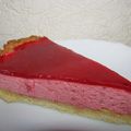 Tarte "bavaroise" à la framboise sur lit de citron