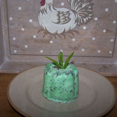 Glace à la menthe et copeaux de chocolat