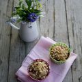 Muffins aux pommes et framboises, streusel aux flocons d'avoine