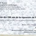 COMMEMORATION DES 100 ANS DE LA SIGNATURE DE L ARMISTICE