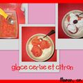 Glace au yaourt cerise et citron