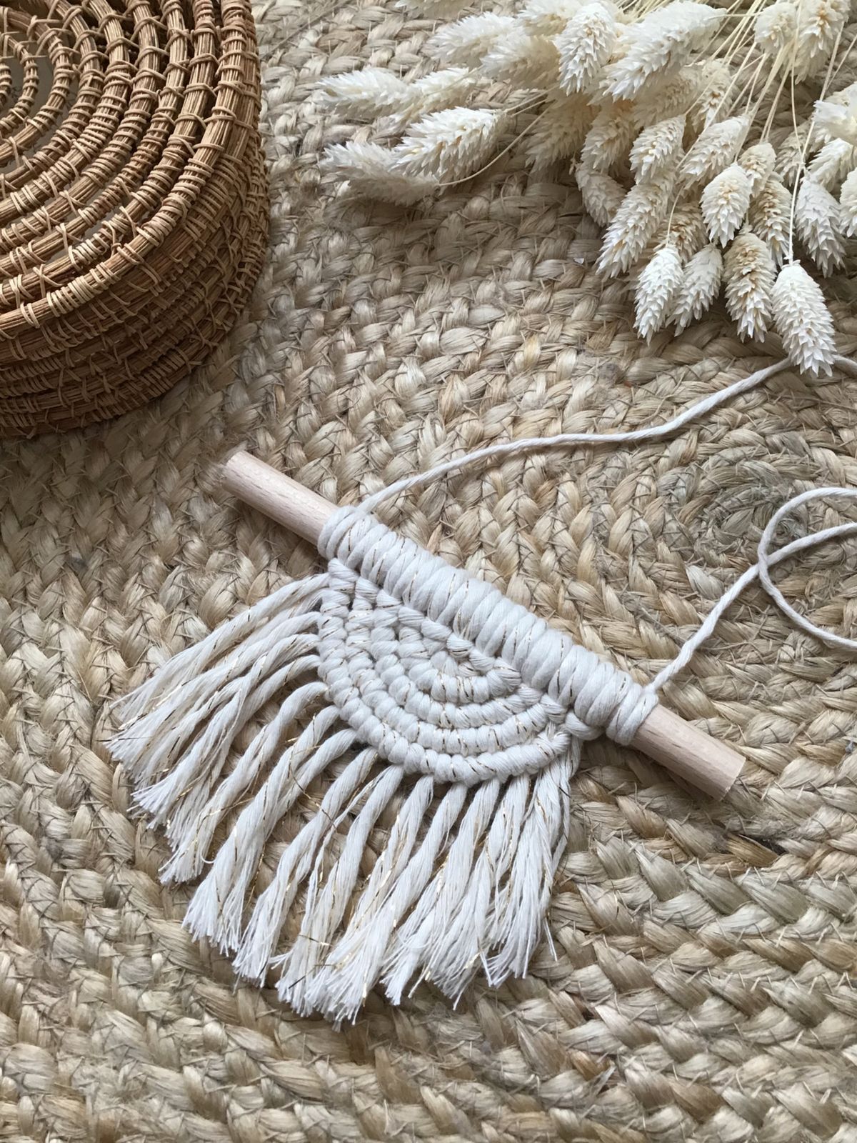 Mini macramé demi lune 