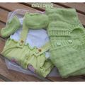 cadeau de naissance #2 : Gilet manche longue vert