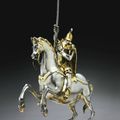 A German parcel-gilt silver equestrian figure of St. George, most probably Melchior Gelb I, Augsburg, circa 1640