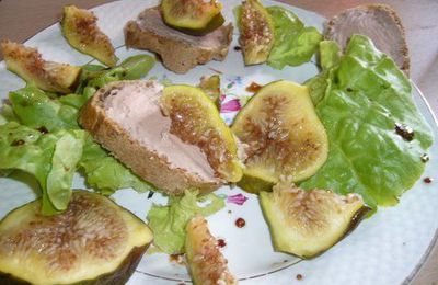 Salade canard, figues