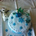 Gâteau anniversaire LA REINE DES NEIGES et OLAF/ FROZEN CAKE 