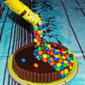 Gravity cake aux M&M's