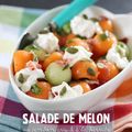 Salade de melon au jambon cru & à la burrata