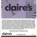 Carte cadeau CLAIRE'S