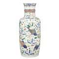 Chinese Doucai Porcelain Vase. 19th Century