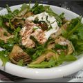 Artichauts poivrade et buratta en salade