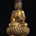 A large gilt-bronze figure of Avalokiteshvara, Ming dynasty, 16th-17th century