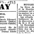 La Ville de Gray se mobilise pour les réfugiés espagnols - Les Petites Affiches - 10/03/1339