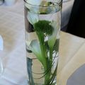 Déco florale pour communion en vert et blanc (4 photos)
