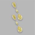 Pair of fancy intense yellow diamond pendant-earrings