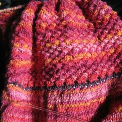 Joli point texturé pour de la laine à rayures