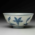 Bowl with blue-and-white decoration of flower scrolls Chinese, Ming dynasty, Da Ming Chenghua nian zhi mark and period