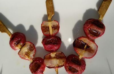 Brochettes de radis