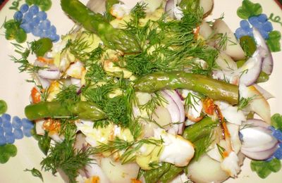 Salade de pommes de terres tièdes au haddock