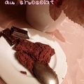 Gateau mousseux et fondant au chocolat au coeur mi-cuit