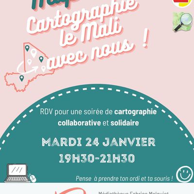 Mapathon à la médiathéque : mardi 24 janvier