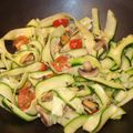 TAGIATELLES DE COURGETTES AUX FRUITS DE MER