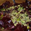 Salade de betteraves au gingembre et aux pistaches sans gluten ni produits laitiers