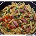 PENNE AUX SAUCISSES ET A LA TOMATE