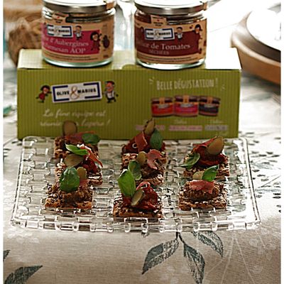 Bouchées apéritives Olive et Marius, des tartinables qui décoiffent!