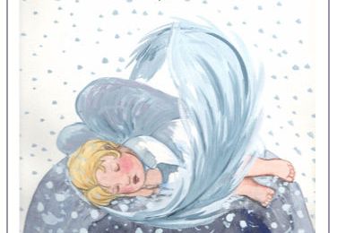 Illustration pour une naissance "Bonne nuit petit ange"
