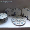 assiettes et plat à hors d'oeuvre en porcelaine période art déco ( 1920/1940)