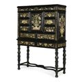 A scagliola mounted ebony veneered and ebonised cabinet, the scagliola panels attributed to Baldassare Artima. Charles II, circa