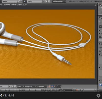 Blender 3D tutoriel français - iphone headset - by KOPILOT 
