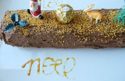 bûche au chocolat facile "façon Ferrero"