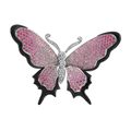 White Gold, Pink Sapphire, Diamond and Black Onyx "en Tremblant" Butterfly Clip-Brooch 
